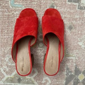Red Halogen Nordstrom Mule Heeled Sandal